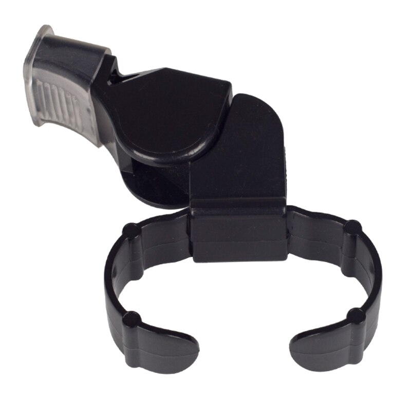 1pc kunststoff-schiedsrichterpfeifen mit fingergriff für verschiedene sportarten wie fußball, basketball, baseball, hockey, survival und outdoor (schwarz): Schwarz