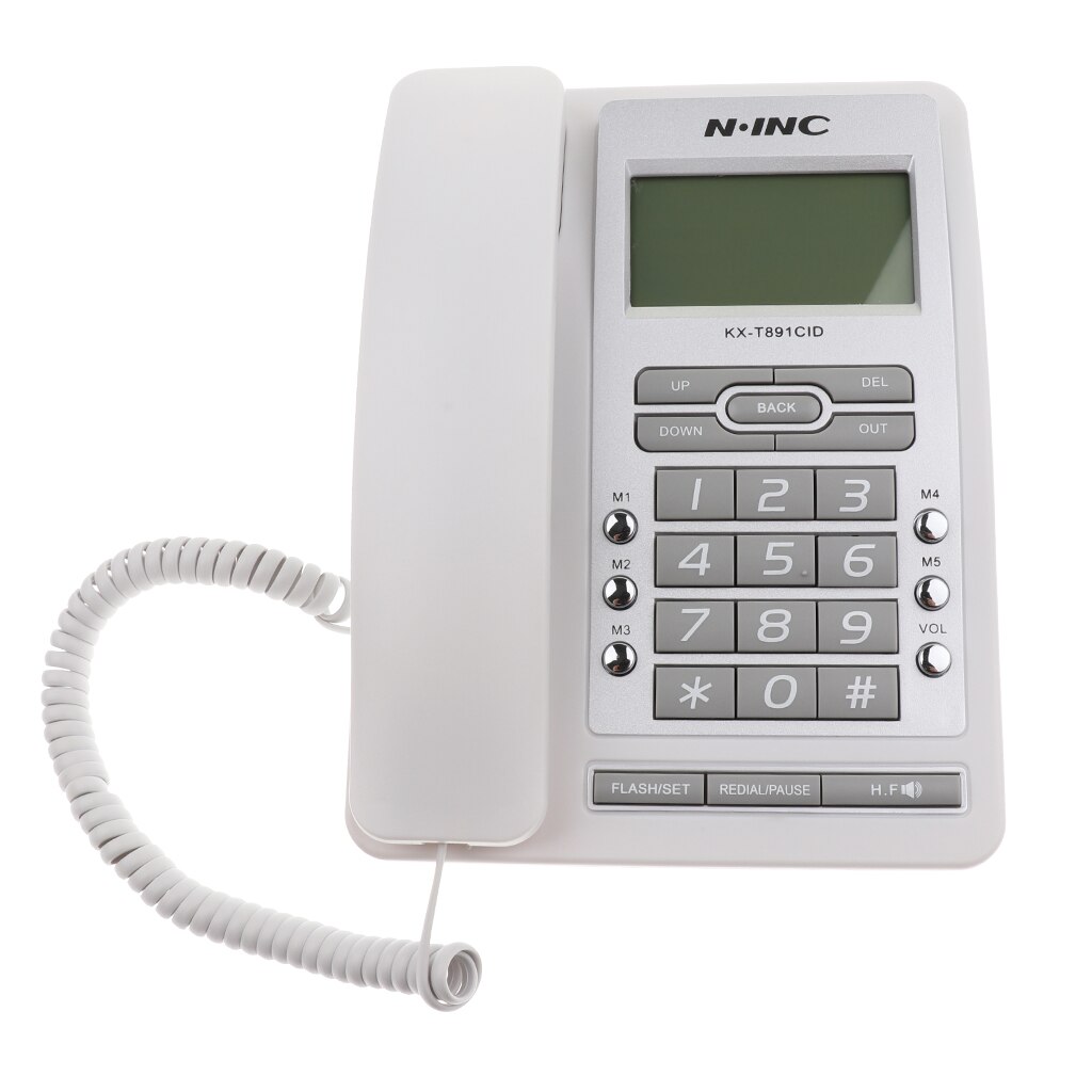 Big Buttons Home Phone LCD Caller ID Telephone Corded Desktop Speaker Redial