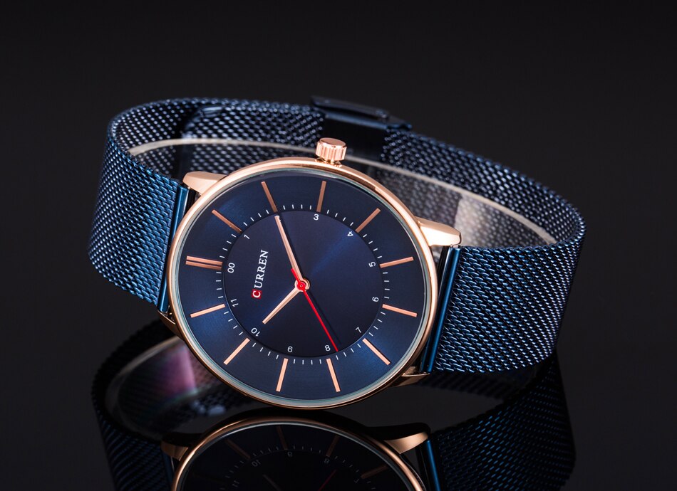 CURREN de lujo para hombre, relojes casuales impermeables de acero inoxidable, reloj de pulsera deportivo de cuarzo para hombre, reloj masculino