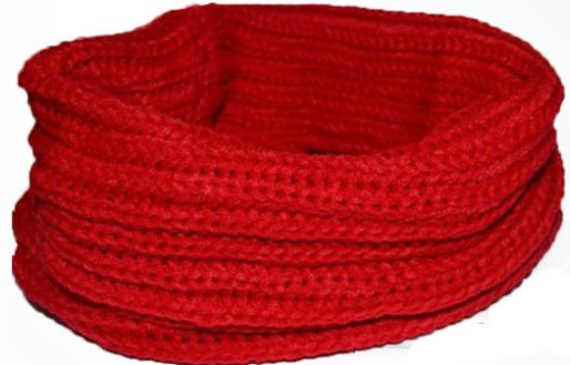 YSDNCHI Winter Ring Knitting Unisex Wool Neck Warmer Winter Scarves Women Pure Color Collar Keep Warm Elasticity Scarf: W082 Red
