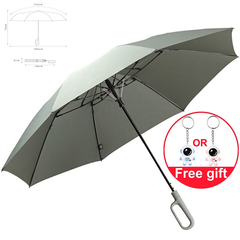 Ombrello ZuoDu con fibbia ombrello automatico da uomo pieghevole rinforzato Anti-storm ombrello da sole per donna a doppio scopo Rain &amp; Shine: Green