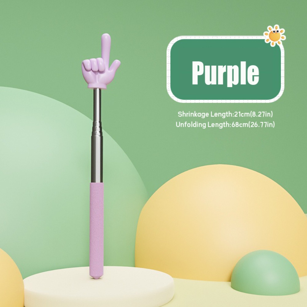 Stainless Steel Teaching Pointer Telescopic Rod Finger Teaching Stick Whiteboard Hand Pointer Teaching Tools: MULTI