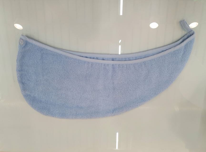 %100 bomullsfrotté efter dusch hår inpackning dam flickor dam handduk snabbtorkande hår hatt mössa turban huvudinpackning: Blå