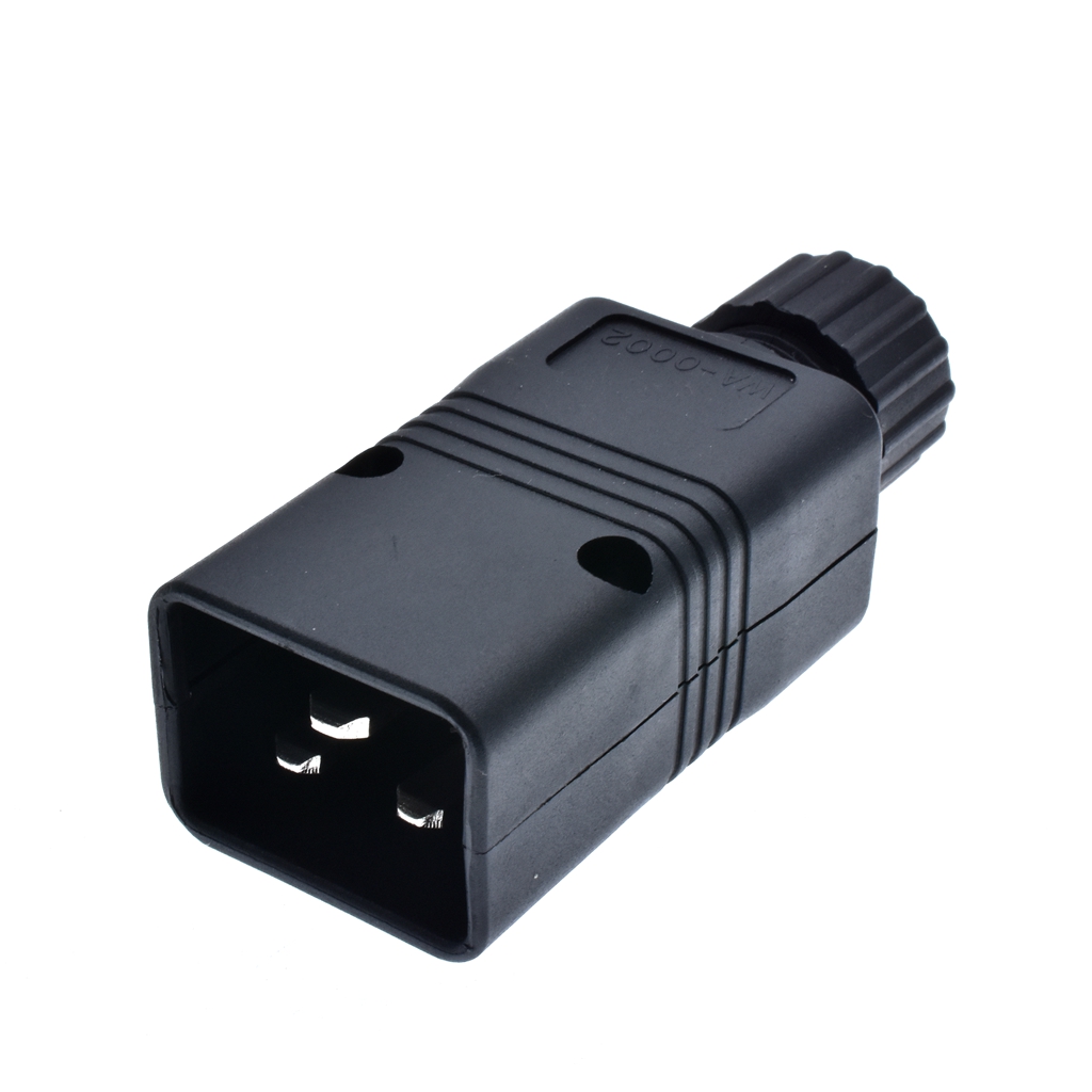 IEC 320 C20 16A 250 AC Plug C20 Male DIY Rewirable Plug C20 Screw Lock PDU APC UPS Computer server plug 4000W CE ROHS