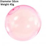 Bubble Ball Inflatable Fun Ball Kids Toys Tear-Resistant Super Bubble Ball Balloons Outdoor Balls Durable Children Toys: Pink-50cm