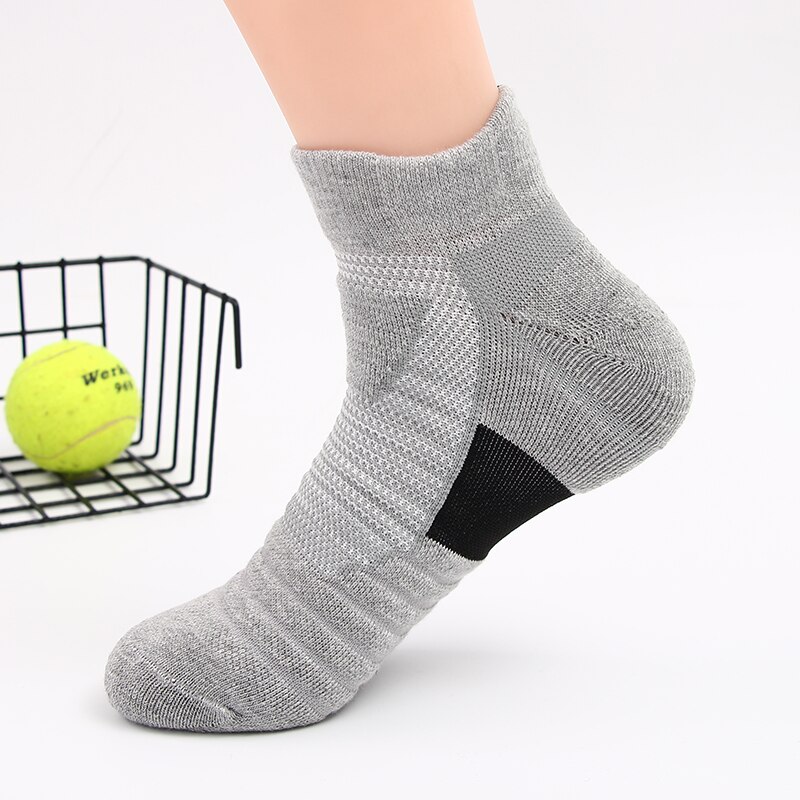 Sports Cycling Sock Bicycle Bike Running Road Outdoor Racing High Basketball Football Non Slip Breathable: style 1 gray