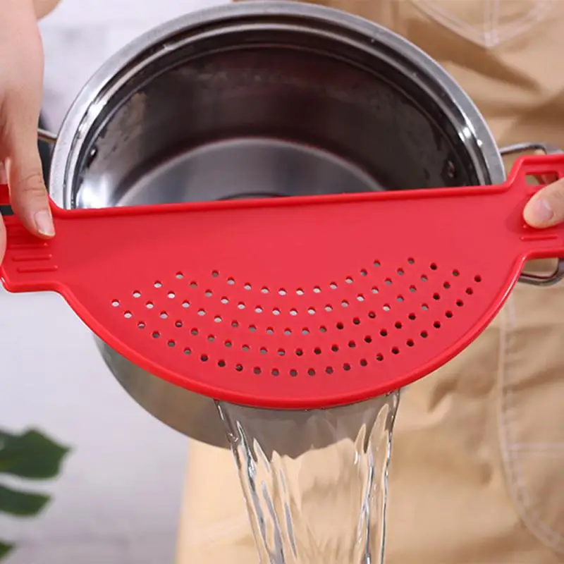 Plastic pot trechter zeefjes waterfilters rijst accessoires handvat fruit groente was vergiet keukengadgets
