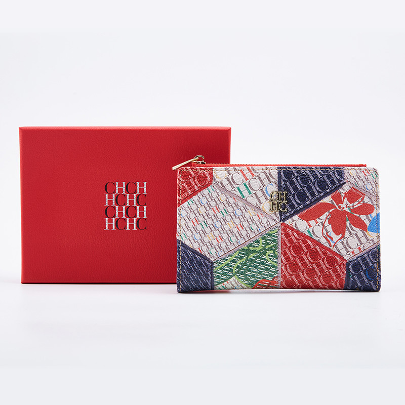 CH Cartoon Pattern Printed Wallet Tiny Portable Ladies Coin Purse Fashionable Suitable for Many Occasions Ladies Use: Orange