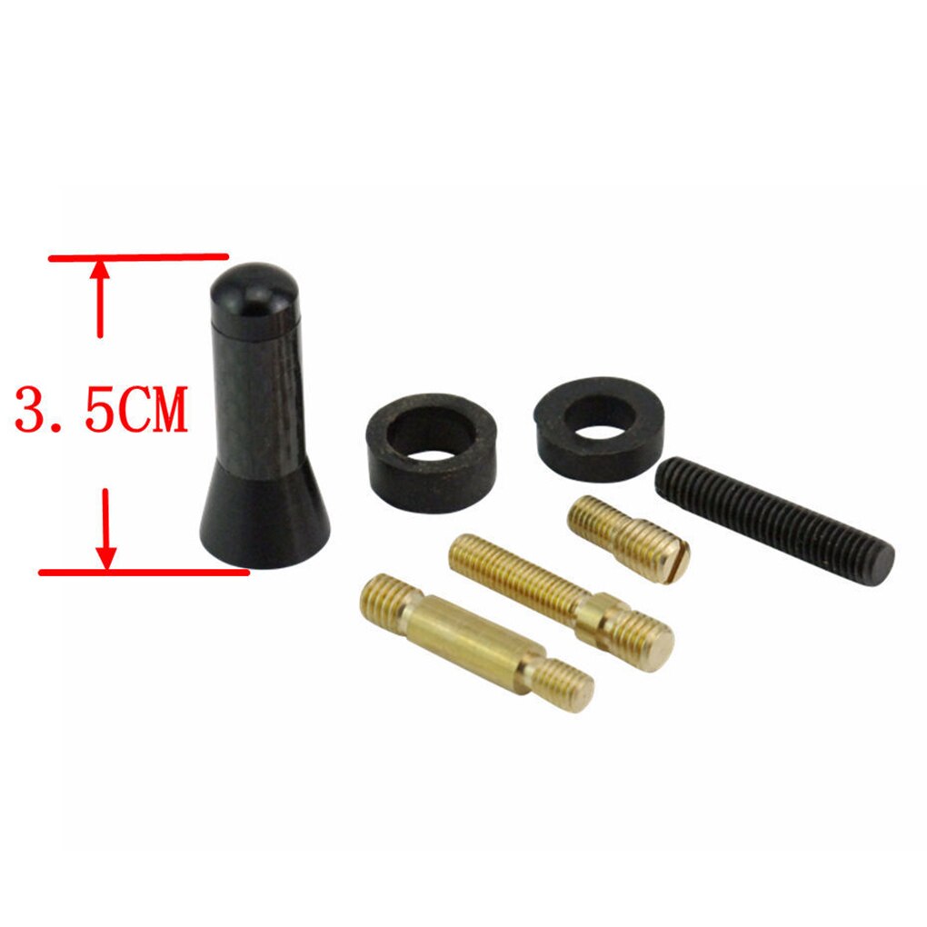 Bil kolfiber kort antenn fordonstak aluminiumlegering signal mottagning antenn biltillbehör