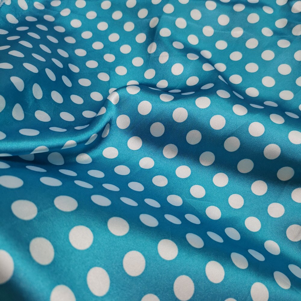 Varjostin pisteprintti satiini polyesteri kärkihattu huivi nauha mekko pyjamakangasta joustamaton: 9