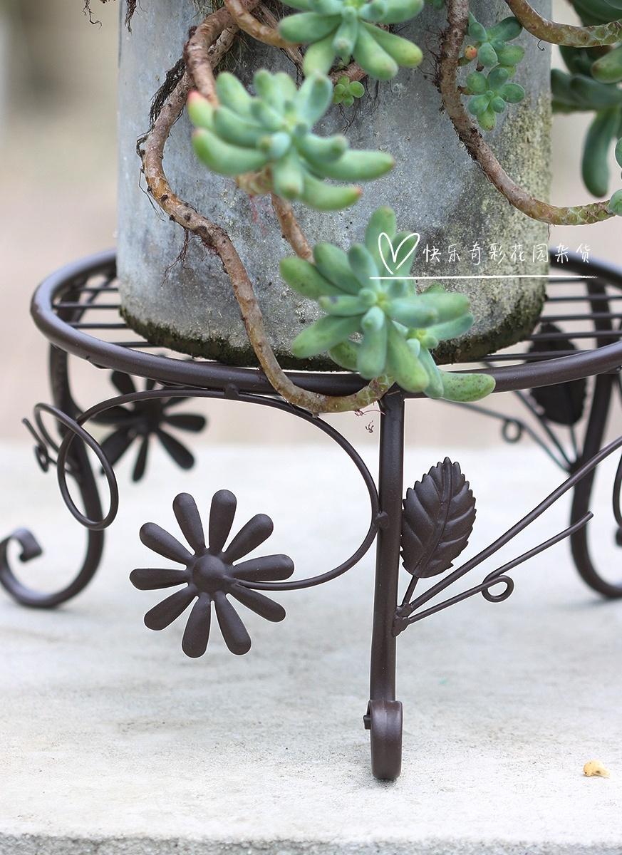 Iron Flower Stand Flower Pot Holder Ventilated Flower Holder Two-piece Set Balcony Terrace Flower Pot Plant Mat
