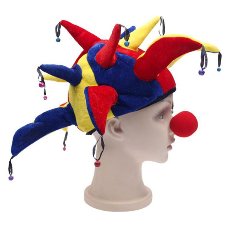 Children Circus Halloween Clown Cosplay Funny Costumes Naughty Clown Hat Party Supplies