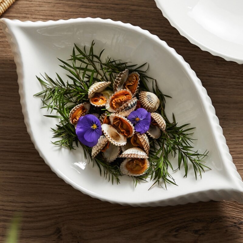 Assiette en céramique de forme spéciale, pour hôtel, Club, Restaurant, Fusion, salle privée, plats d&#39;humeur, Cuisine moléculaire, plats froids Sashimi