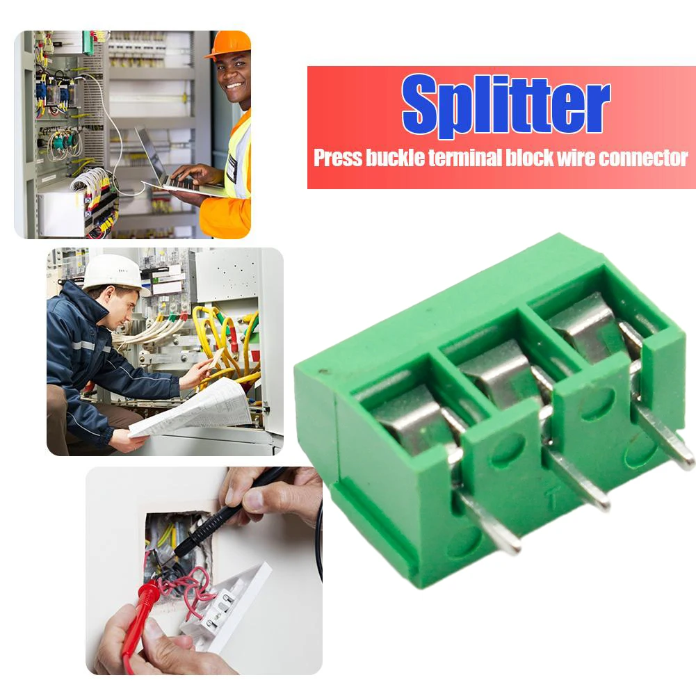 10-50Pcs PCB Mount Screw Terminal Block Connector Straight Pin 2P 3P KF301 Spliced Screw Terminals Block Connector for Arduino