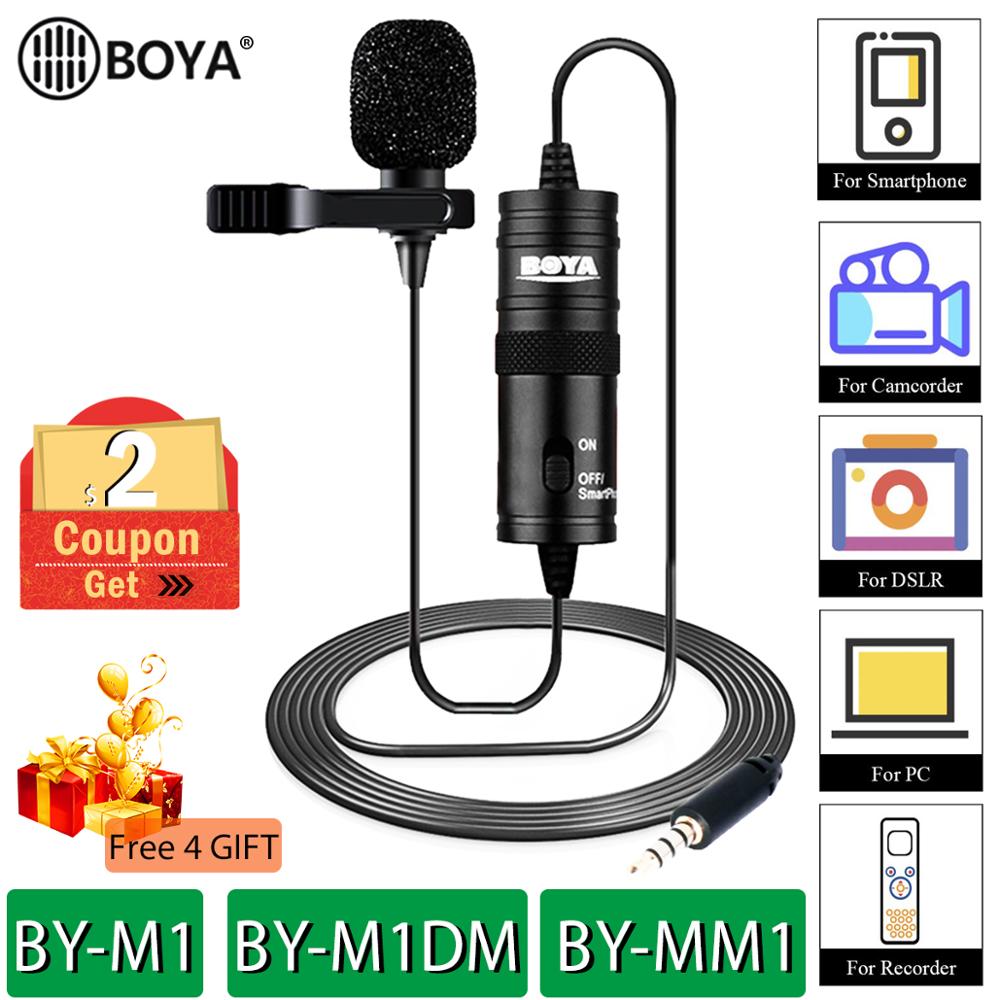 Boya BY-M1 BY-M1DM BY-MM1 Lavalier Microfoon Camera Video Recorder Voor Iphone Smartphone Canon Nikon Dslr Zoom Camcorder Pro