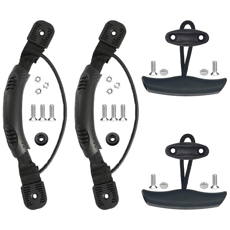 Kajak bærehåndtag, kayak sidemonterede håndtag med t-håndtag kit til kanobåd kajak udskiftning installation kit: Default Title