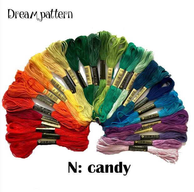 Fil de coton coloré chinois CXC, 30 pièces/lot, fil de tissu DMC couleur point de croix, bricolage, couture, artisanat de broderie: N