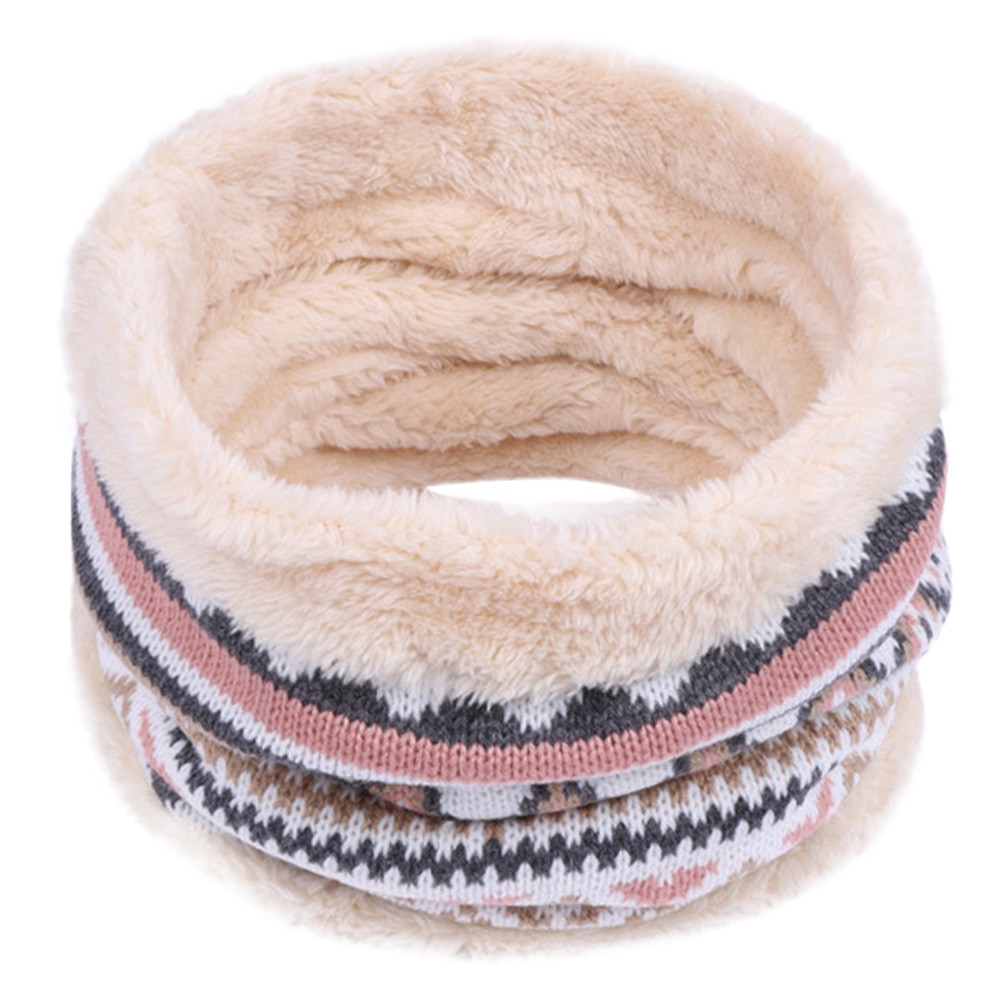 Barn vinter varme strikkede ring tørklæder udskrive tykke inde i superelastiske strik lyddæmpere dreng piger børn hals varmere