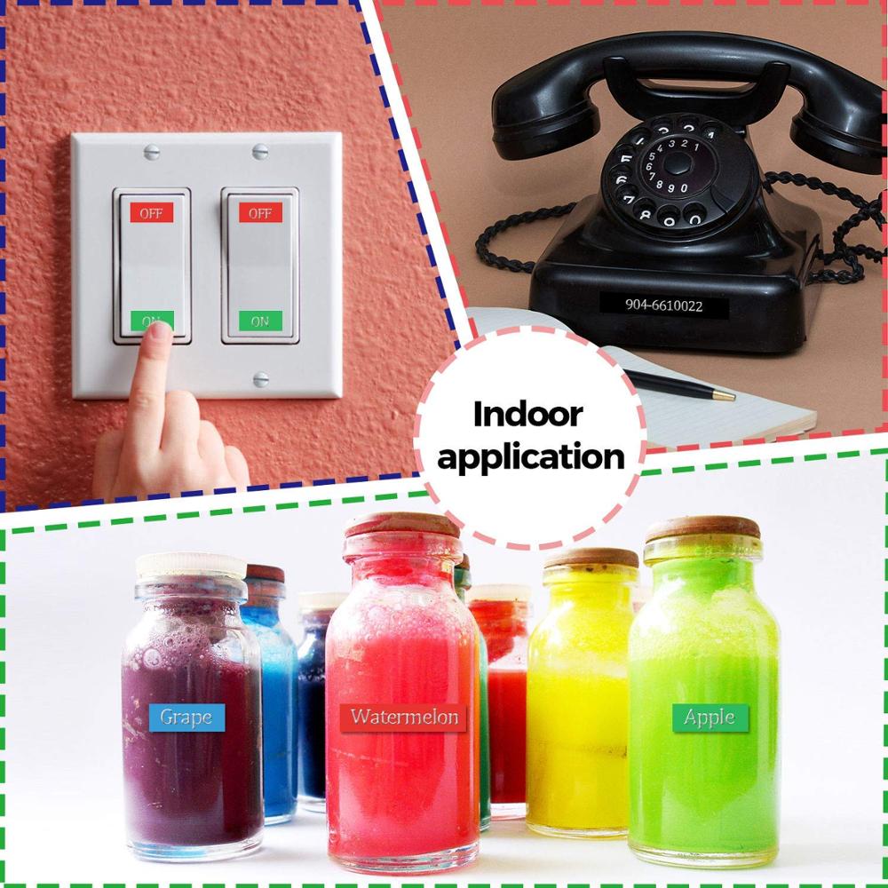 5Pack 9mm 3D Präge PVC Label Bänder Kompatibel für Dymo Label Maker 1880 12965 Manuelle Label Makers für motex E101 DYMO 1610