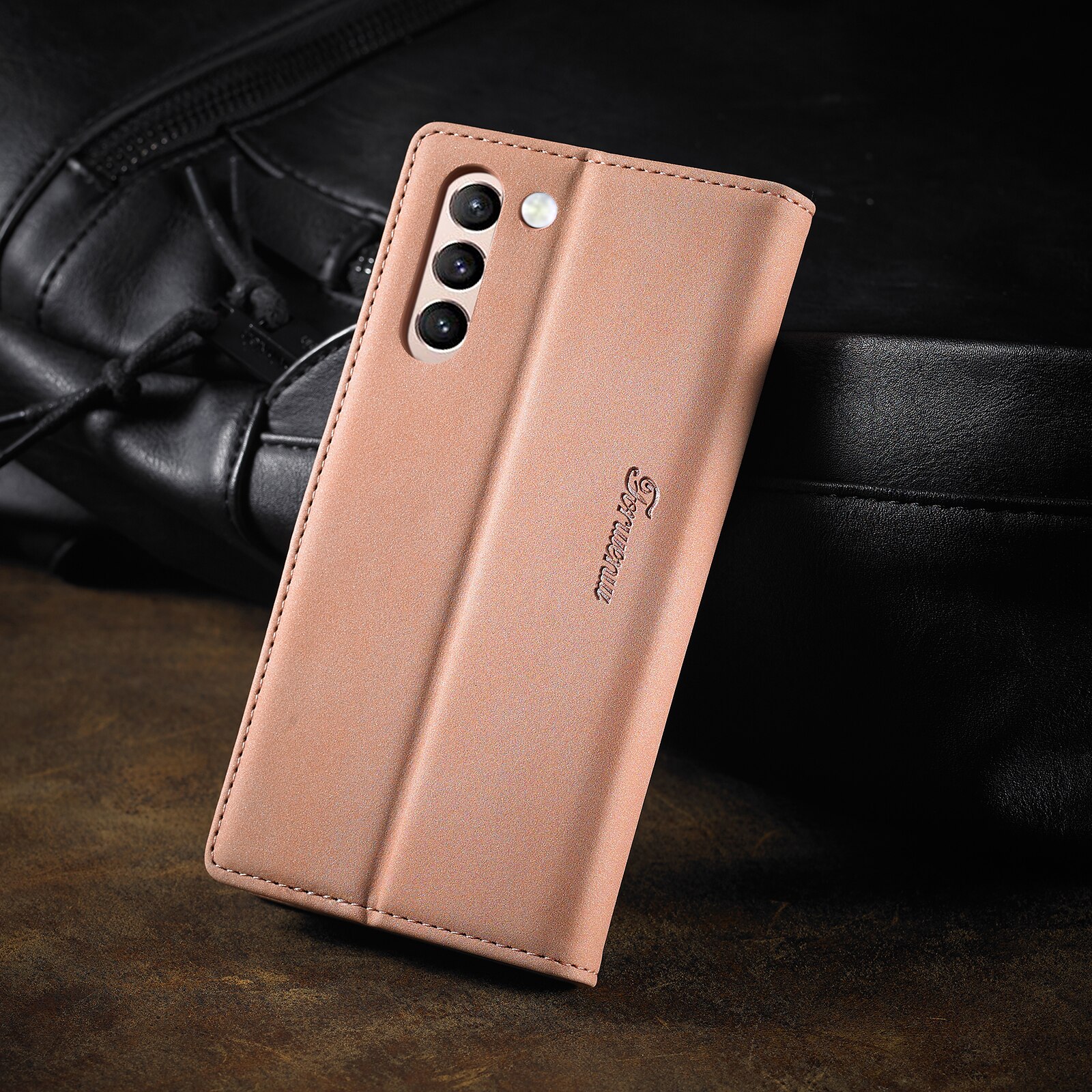 Capa de couro de luxo para samsung galaxy, para s21 ultra, s21 plus, carteira, capa dobrável, s21