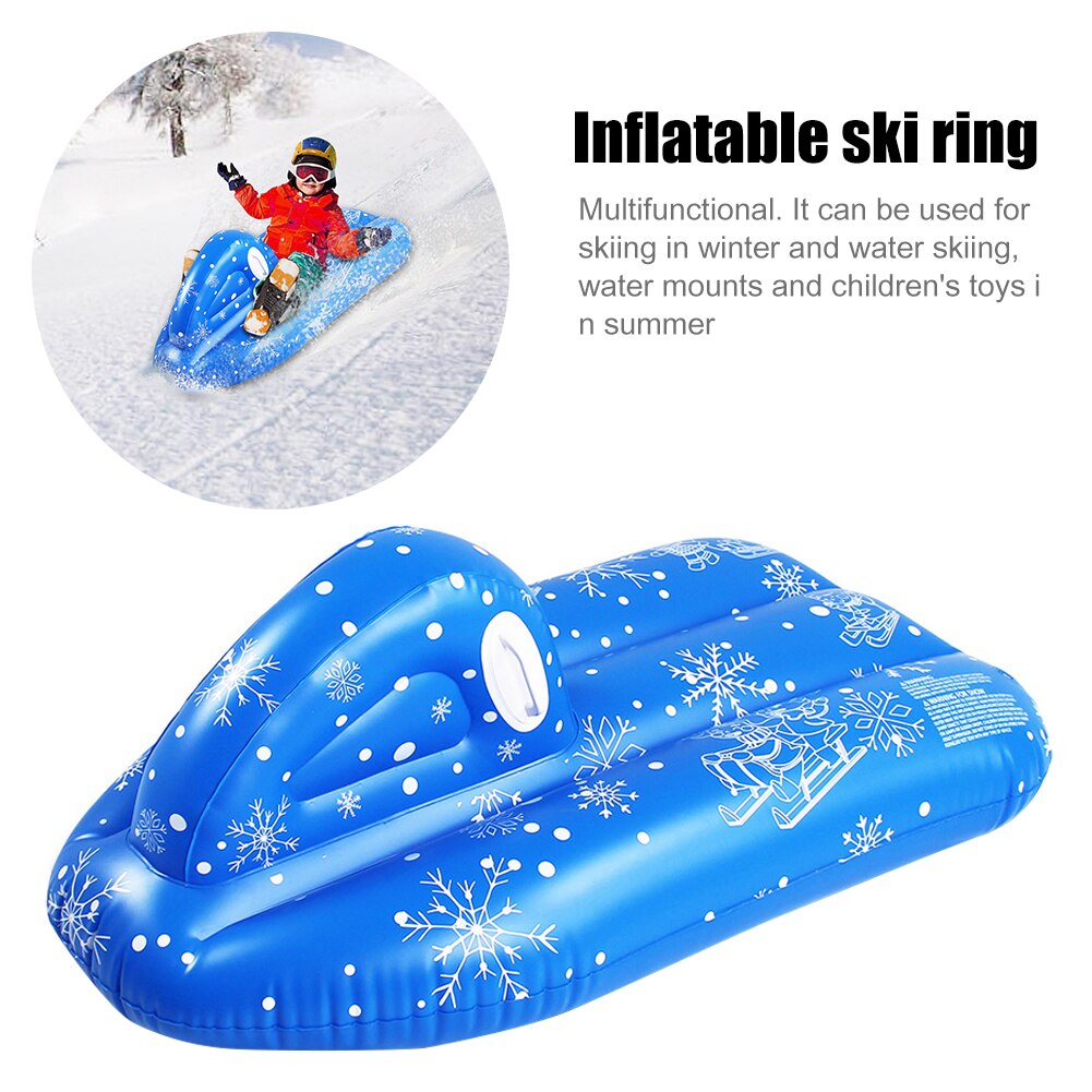 120Cm Leuke Verdikte Pvc Opblaasbare Sneeuw Ski Cirkel Met Handvat Duurzaam Outdoor Sneeuw Slee Tire Tube Skiën Ring Pad winter Sport