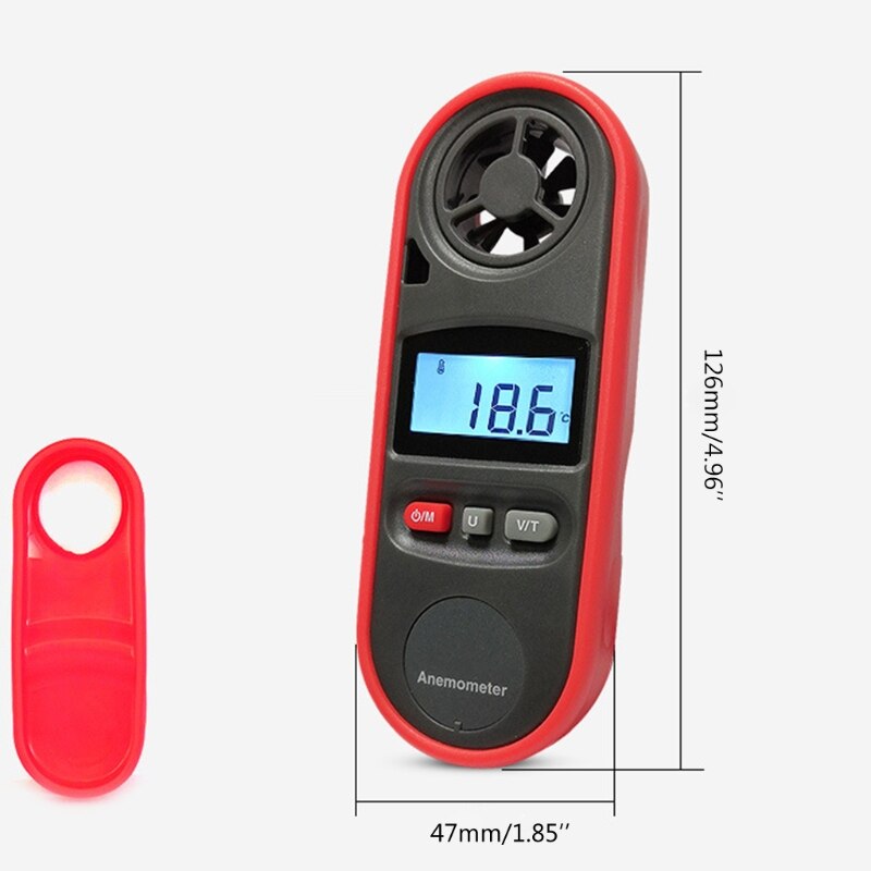 Anémomètre à affichage numérique haute précision LCD Instrument de mesure de la vitesse du vent 28GF