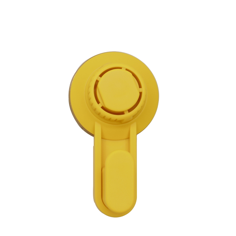 1pc ABS Vacuum Suction Hook 5KG Strong Hanger For Kitchen Bathroom Door Key Wall Hooks Organizer: Yellow