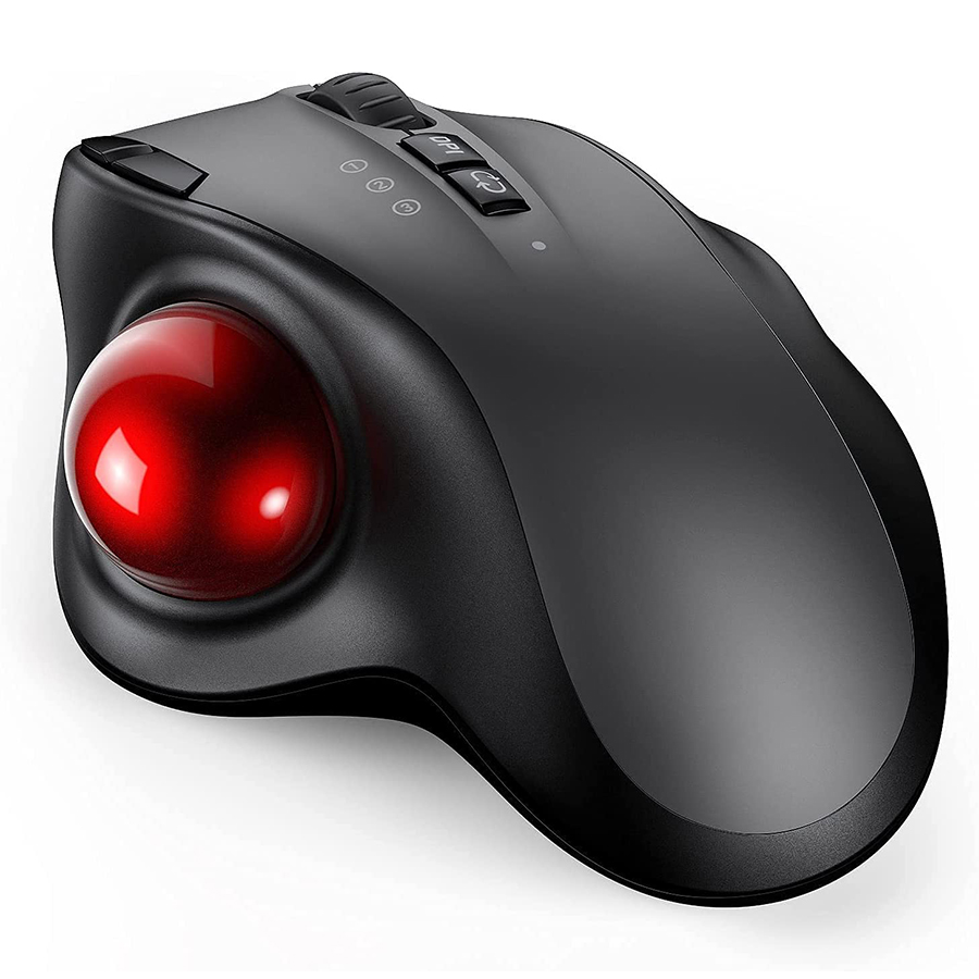 Trackball bezprzewodowa mysz akumulatorowa mysz Bluetooth 2.4G USB ergonomiczne myszy do komputera Android Windows 3 regulowana DPI: Default Title