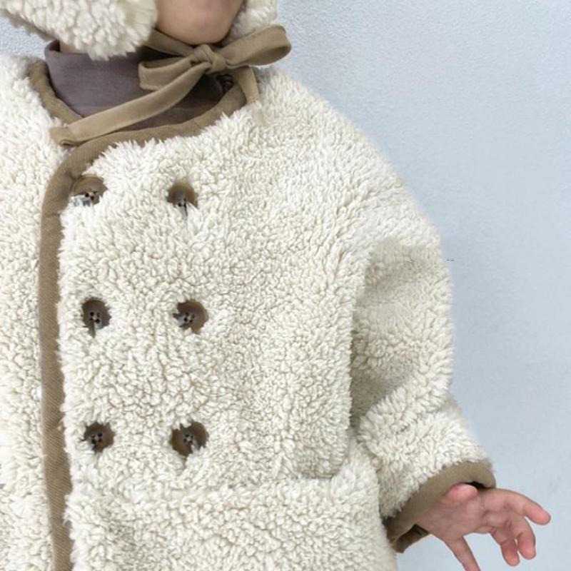 Baby Jongens En Meisjes Solid Colour Katoenen Kleding Peuter Kids Lange Mouw Warme Jas Herfst Winter Thicked Uitloper