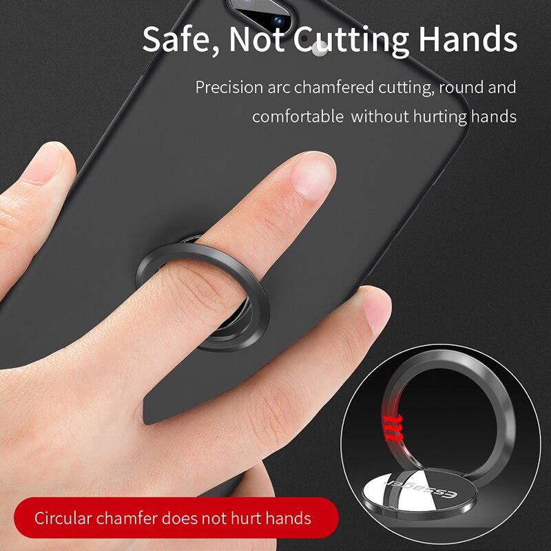 Essager Finger Ring Holder For iPhone 11 pro Samsung Universal Cell Mobile Phone Ring Grip Stand Support Magnetic Car Holder