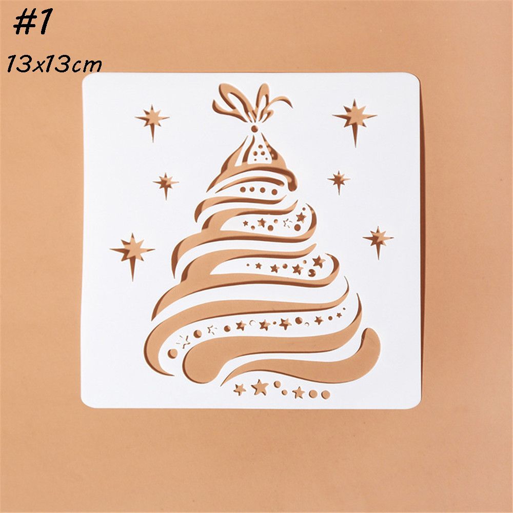 Plantillas huecas de Navidad para pintura de pared, álbum de sellos para estampado de álbum, tarjeta de papel en relieve decorativa, plantilla de flores: Gris oscuro