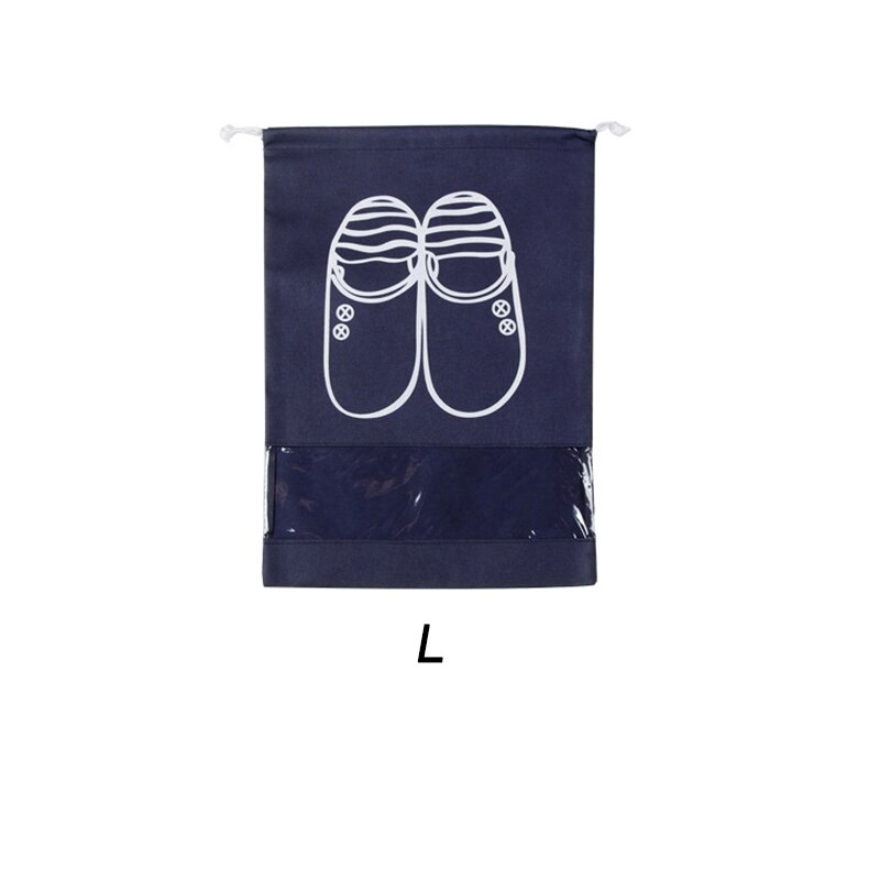 Portable Travel Storage Shoes Bag Waterproof Hanging Shoe Bag Organizer Shoe Sandals Carry Bag Protector Container: BlueL