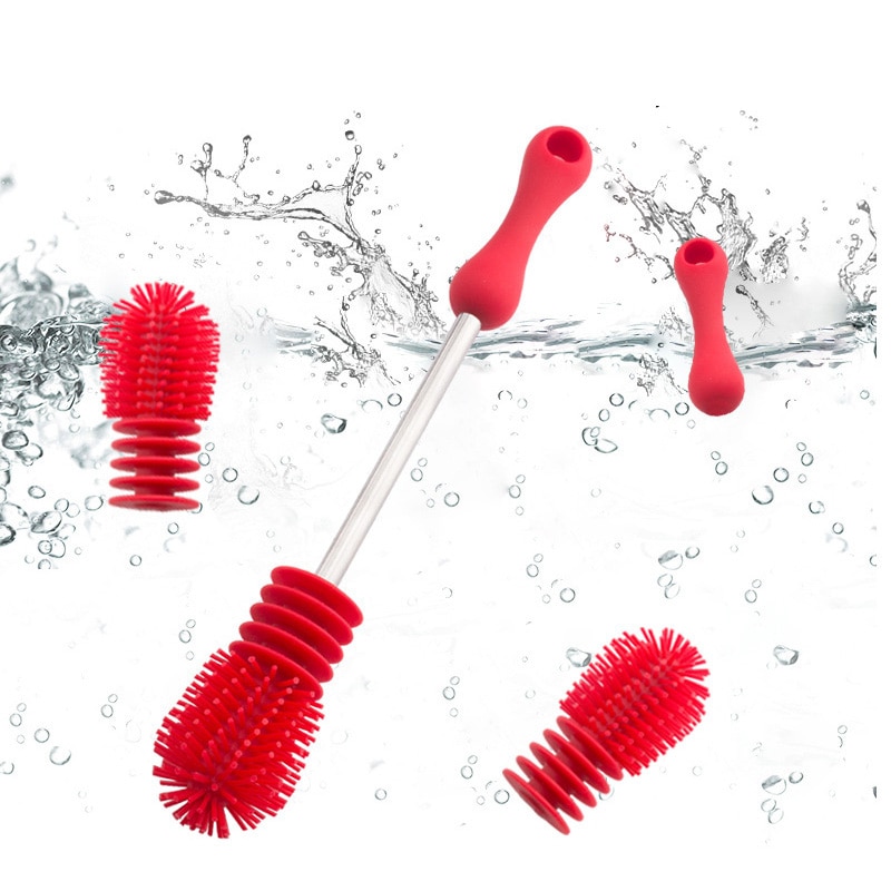 Silicone Baby Bottle Brush Silicon Wash Clearing Brushes Long Handle Baby Kids Milk Bottle Cleaner Brushes