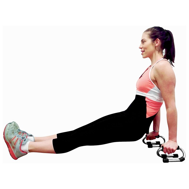 2Pcs Push Up Bars Strong Chrome Steel Pushup Stands with Comfortable Foam Grip and Non-Slip Bars