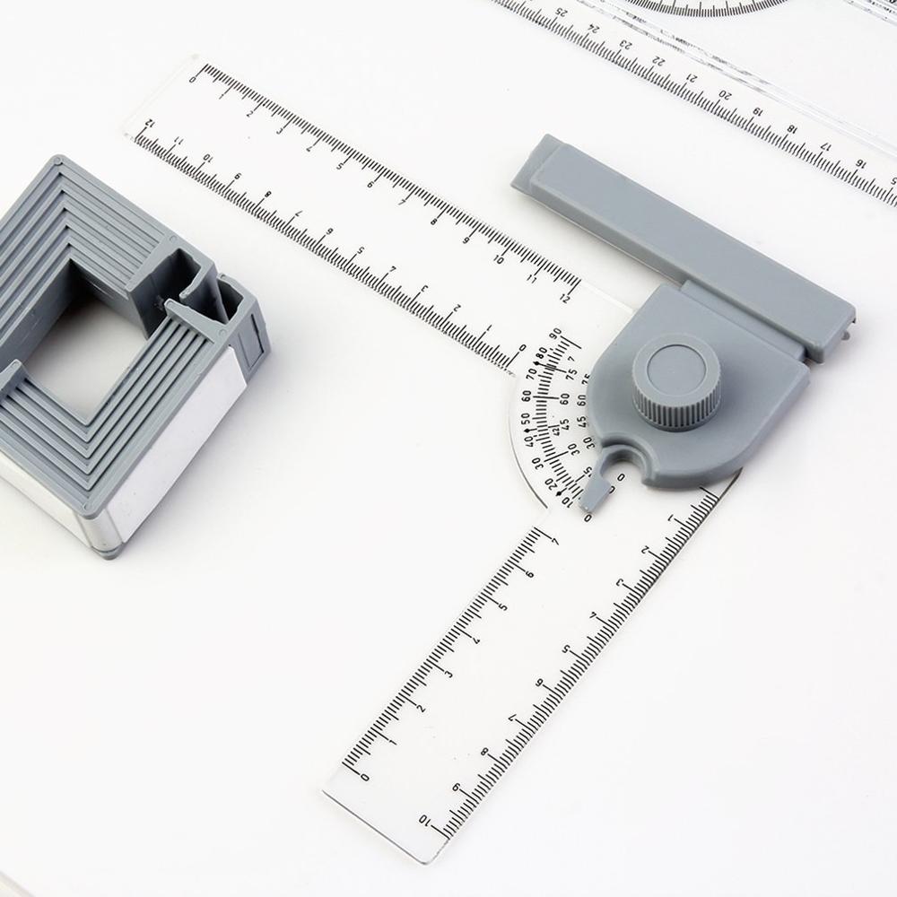 Architect A3 Drafting Drawing Board Ruler Table Adjustable Angle Art Draw Tool Set with 2 Parallel Rulers and Corner Clips