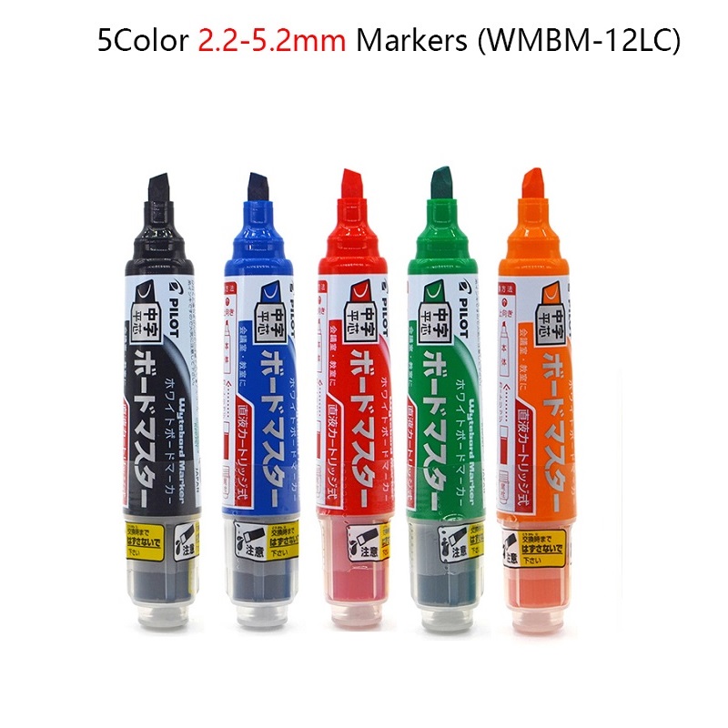 Pilot Whiteboard Pen Stationery Erasable Replaceable ink Refillable Markers 0.7/2.2-5.2/2.3/3.0-6.2/ 3.2/5.0-12mm Durable Tips