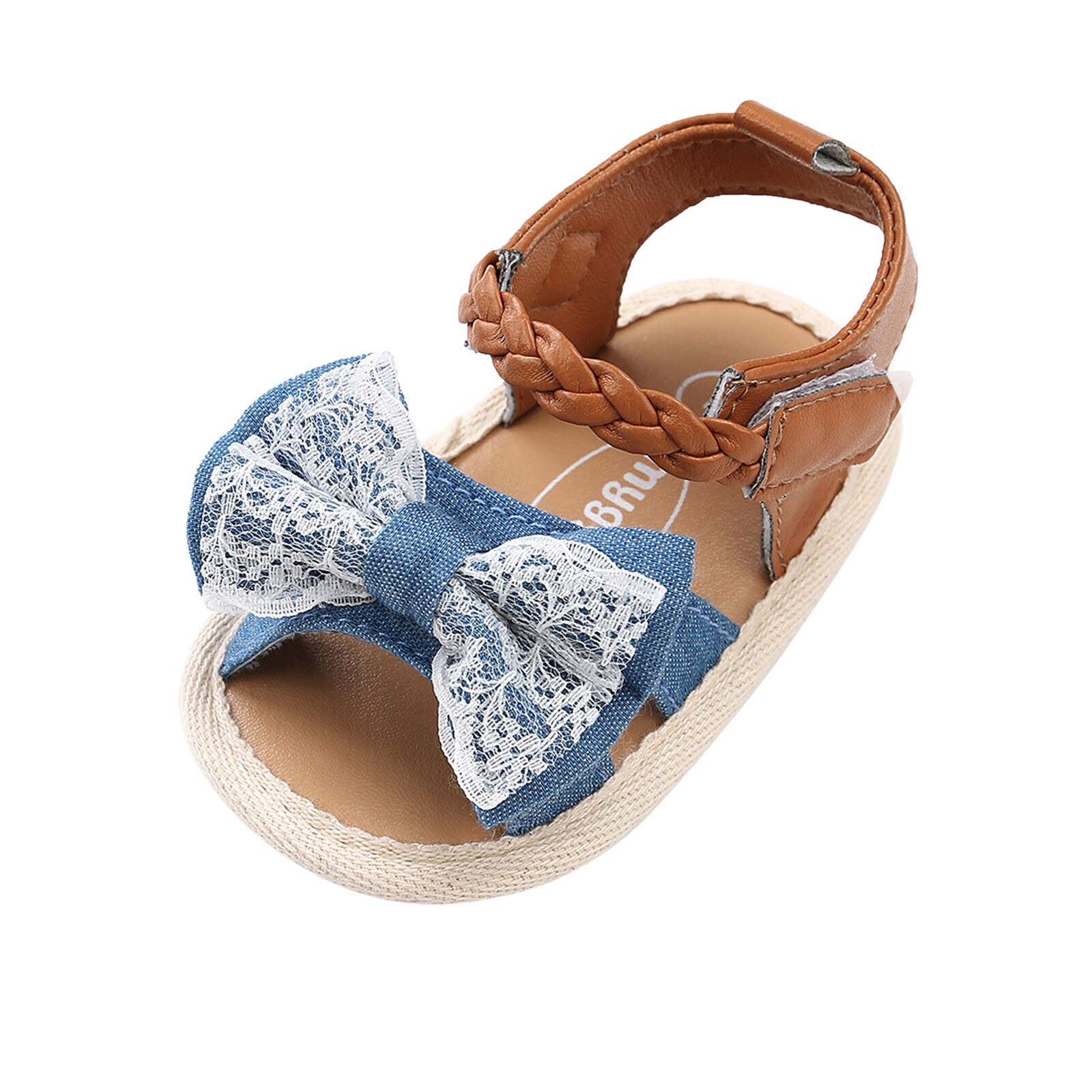 6-18M Baby Meisjes Bow Sandalen Antislip Rubberen Zool Platte Wandelschoenen Jurk Schoenen Zachte Bodem anti-Slip Lederen Babyschoenen