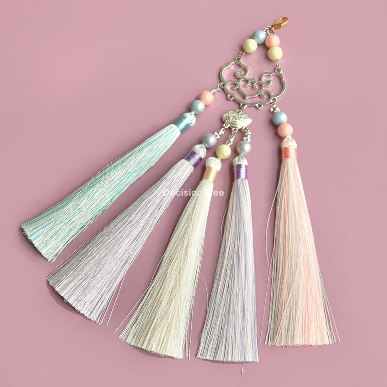Sac à main hanfu style chinois pour femmes, porte-monnaie avec perles, porte-cartes avec broderie,: color3
