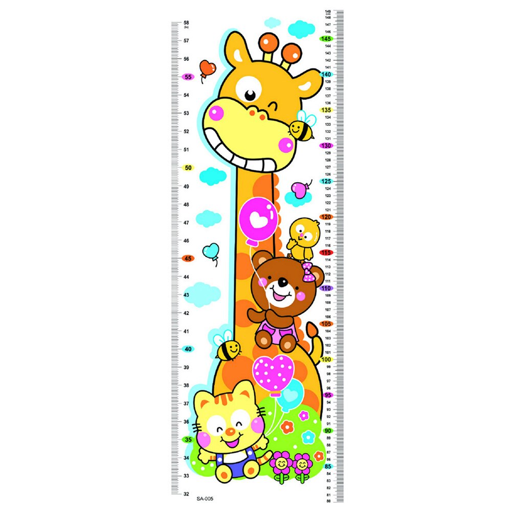 Funny Cartoon Growth Chart for Kids Bedroom Decorations Wall Stickers Diy Cartoon Home Decals Height Measure Mural Art: Default Title