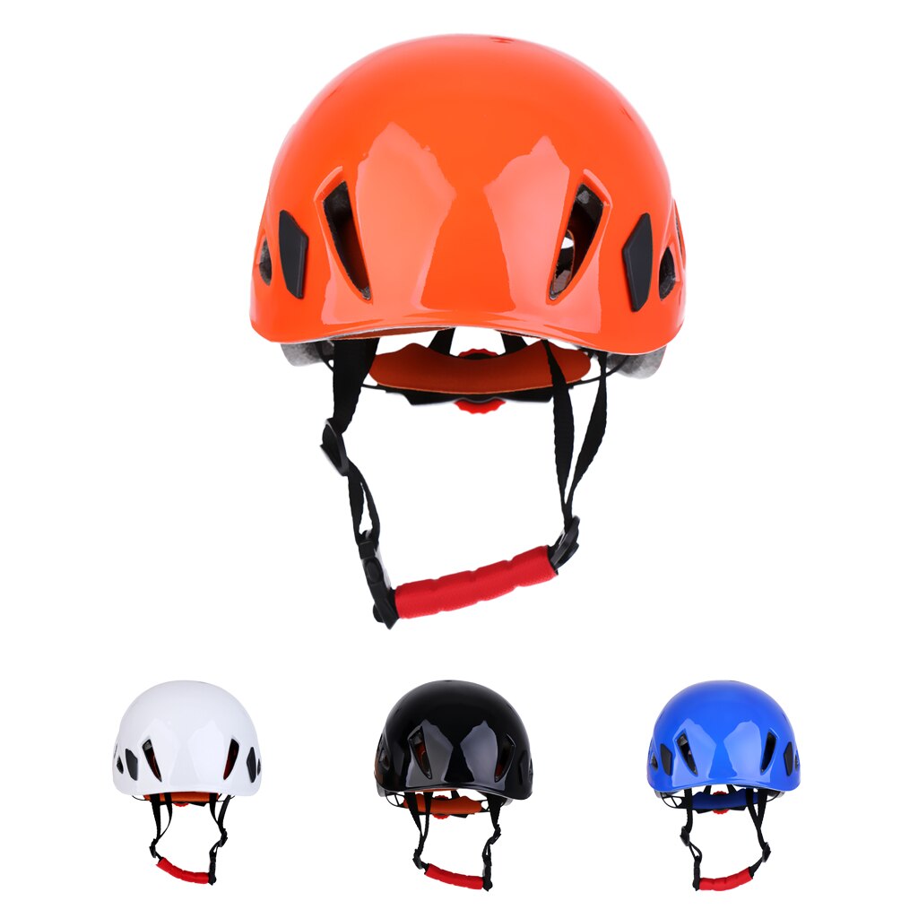 Safety Rock Climbing Mountaineering Caving Rappelling Rescue Helmet With Air Vent Scaffolding Head Protector