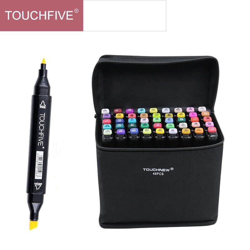 TOUCHFIVE Markers set 12 30 40 80 Colors Dual Tips Alcohol Graphic Sketching Markers Pen for Bookmark Manga Drawing Art Supplies