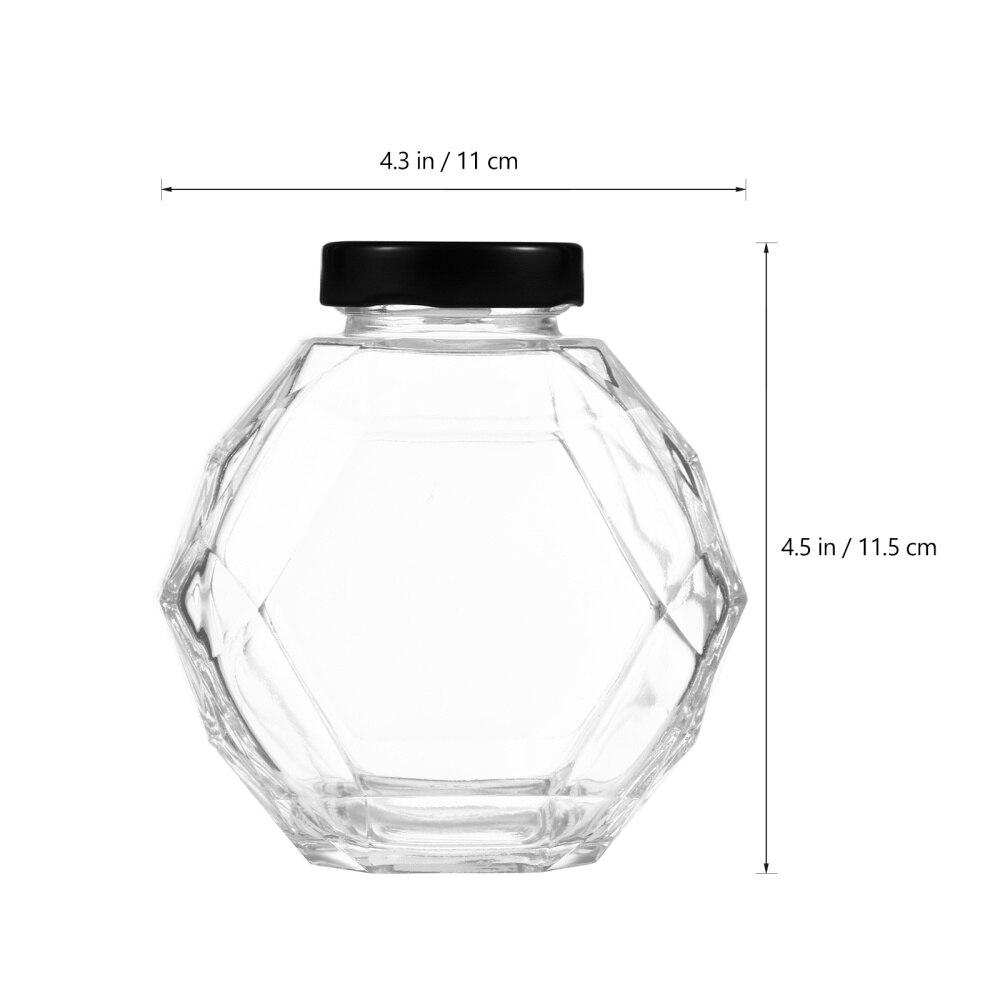 4 Stuks Clear Honing Jar Bee Honing Fles Clear Honing Potten Transparante Honing Potten