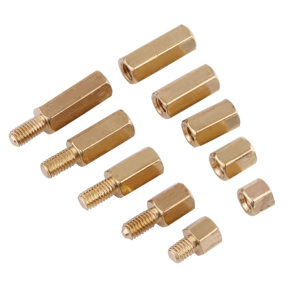 Juego de separadores M3 de latón, separador hexagonal macho y hembra, tablero espaciador, tornillos hexagonales, juego surtido de tuercas, herramientas de carpintería, 300 unids/set por juego