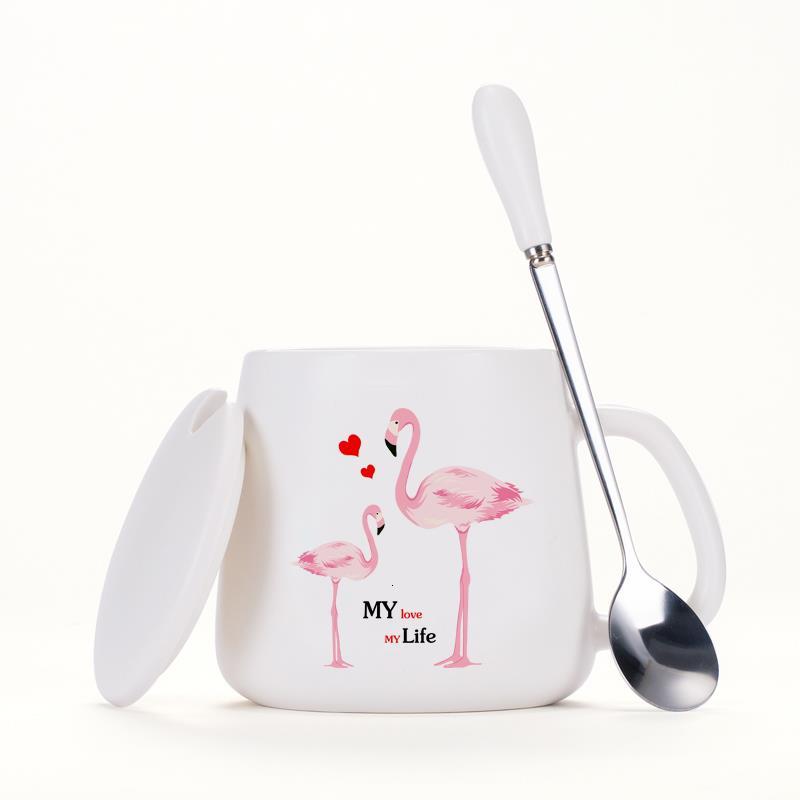 DUSVALLY Keramische Mok Grote Koffie Cup Tall Mokken Porselein Latte Thee Cup met Deksel 17 Oz, Blauw