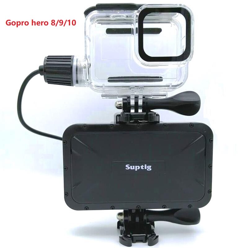 Suptig – chargeur de batterie 7800mAh, boîtier étanche pour caméra GoPro Hero 10/9/8/7/5/4/3 +/3 Action: Gopro 8910 set