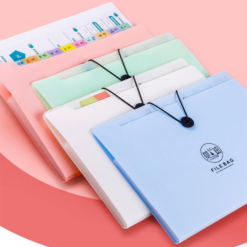A4 File Bag 12 Layers Data Book Large Capacity File Holder File Organizer Office Stationery