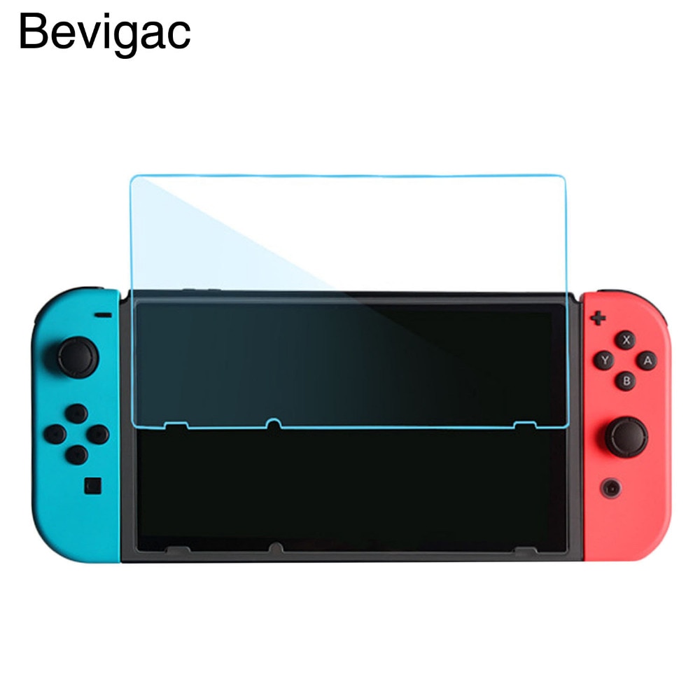 Bevigac 2 PCS Tempered Glass Anti-Scratch High Definition Thin Screen Protector Film Protective Cover for Nintendo Switch NS NX