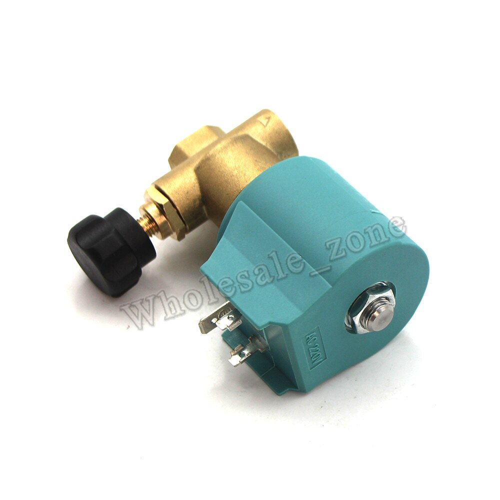 CEME 9934 Adjustable 2/2 way NC 25 Bar G1/4" Water Air Steam Solenoid Electric Valve / Iron Machine Flow Valve High Temperature