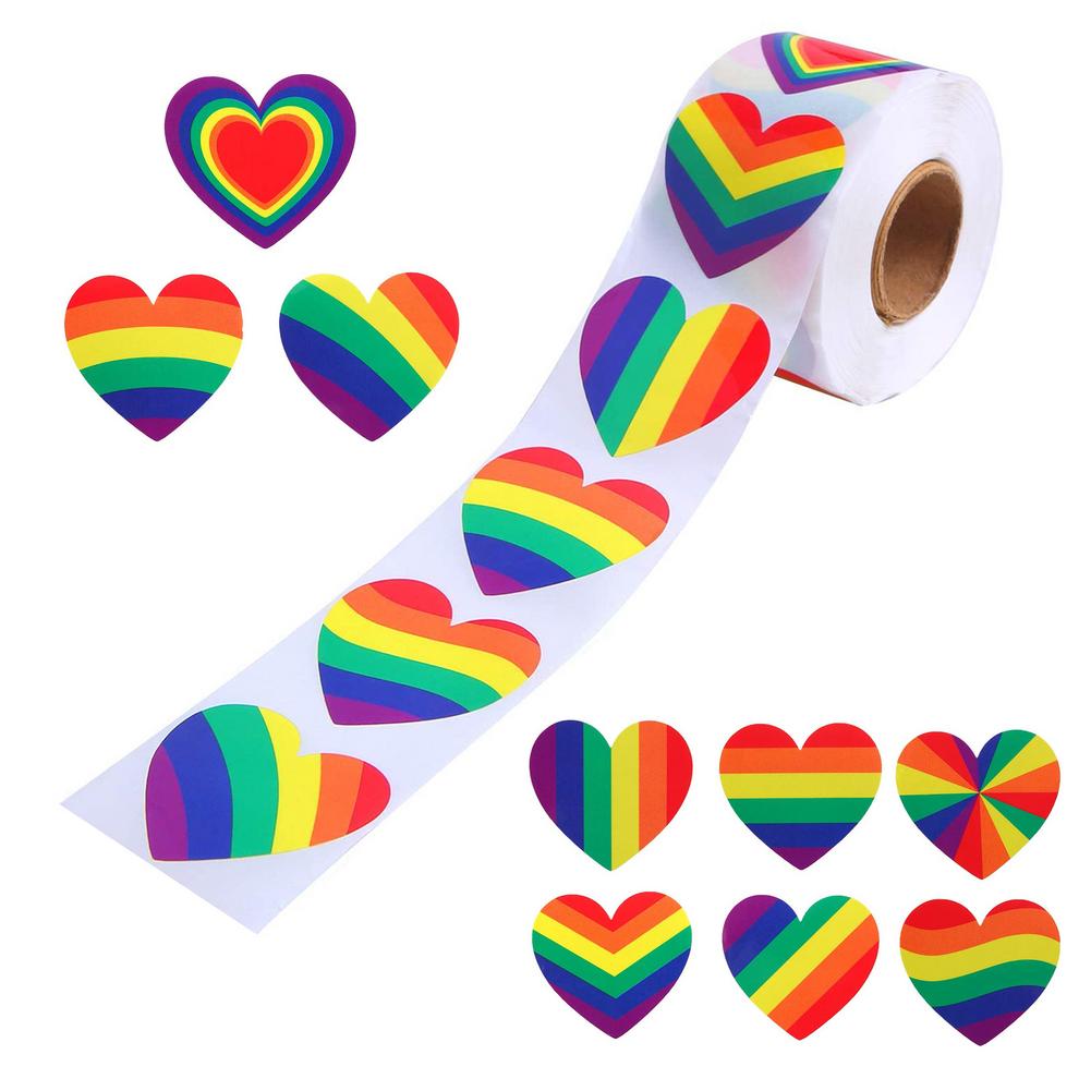 Rainbow Stickers Love Pride Self-Adhesive Stickers for Phone Bag