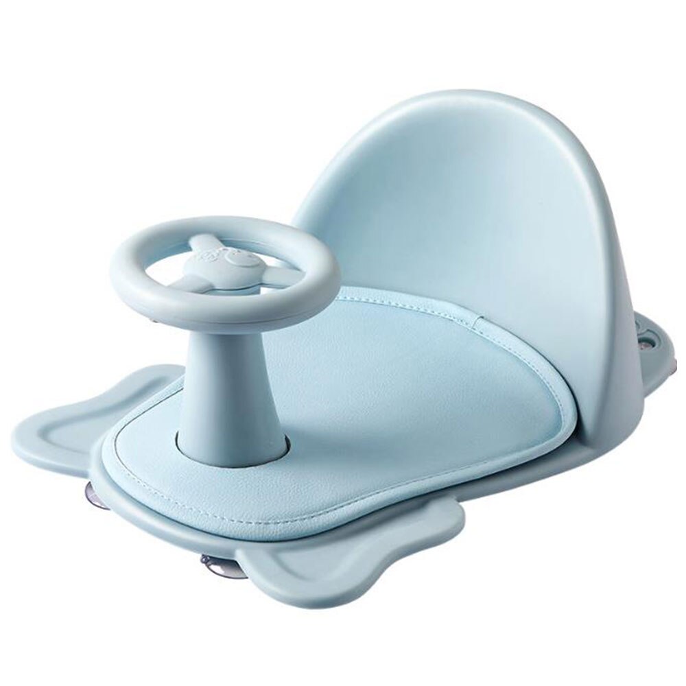 Neugeborenen Baby Dusche Badewanne Sitz Kleinkind Kleinkind Anti-Unterhose Sicherheit Badewanne matt Stuhl Baden Sitz Baby Pflege Waschen Spielzeug: Blau